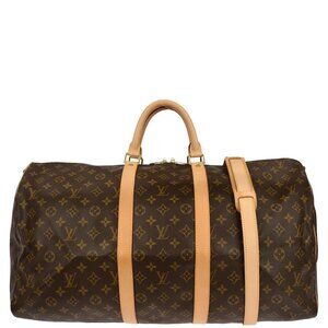 Louis Vuitton Monogram Keepall Bandouliere 55 Duffle Bag M41414 MB1025 117692